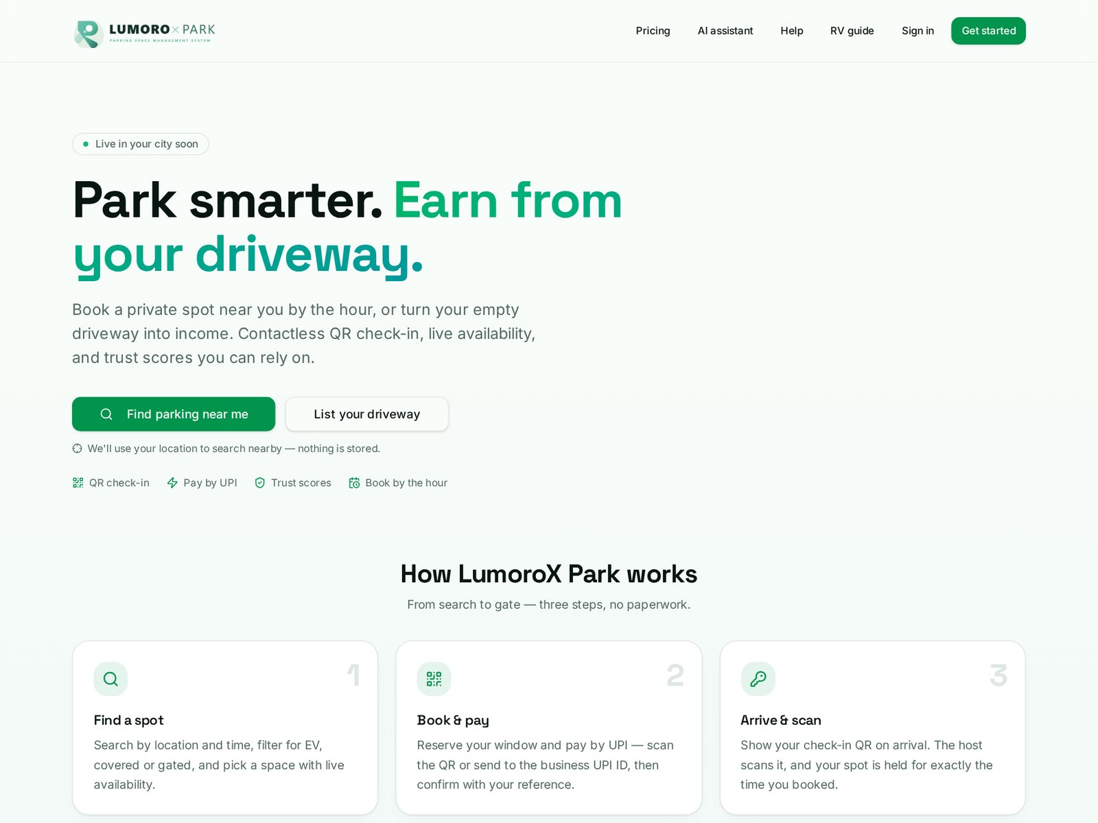 LumoroX Park application screenshot